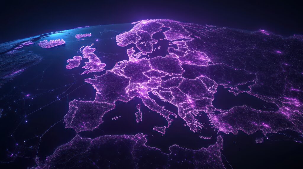 A imagem de um mapa mundi representa o conceito de nearshoring.