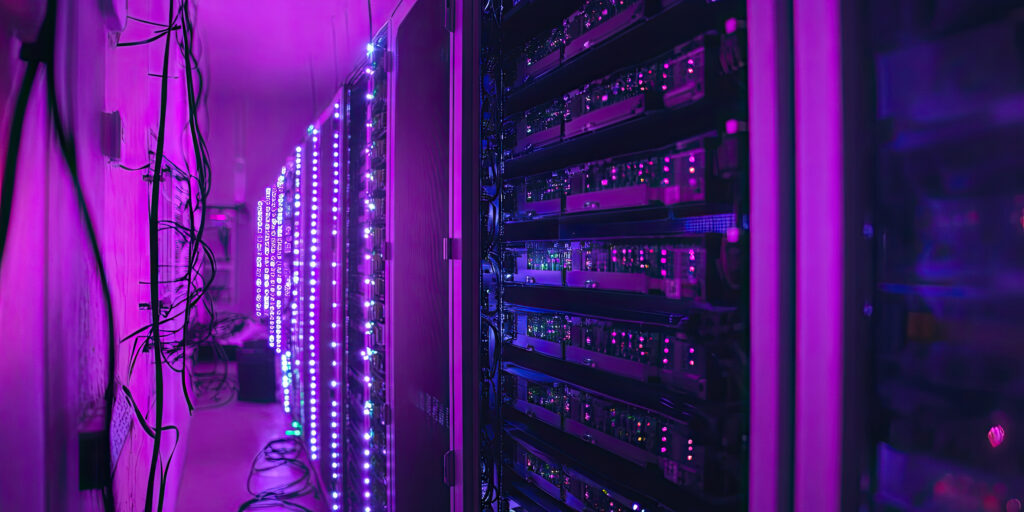 Um data center, ambiente onde um profissional de redes pode atuar no dia a dia.