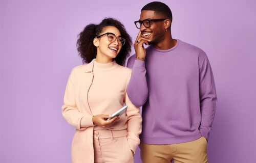 man-woman-are-smiling-woman-purple-sweater